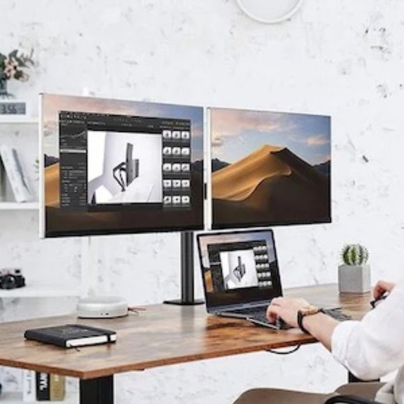 EleTab Dual-Arm Monitor Desk Arm Stand Adjustable ELT-DM02 *Brand New* - Picture 3 of 5